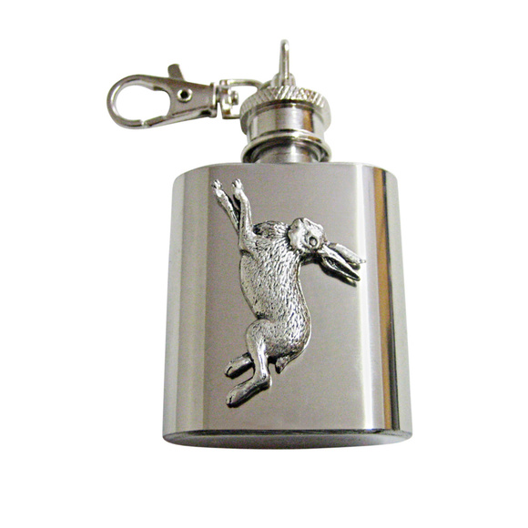 Running Rabbit Hare Keychain Flask - Picture 1 of 1